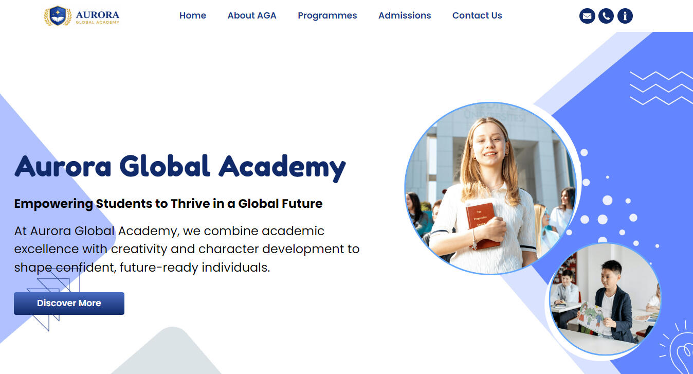 Aurora Global Academy - School Website Design ↗